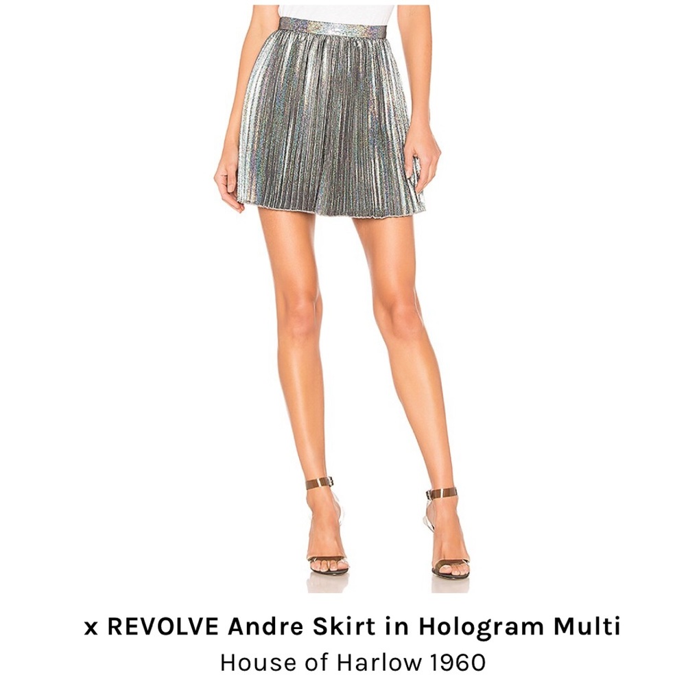 X revolve Andre skirt in hologram multi